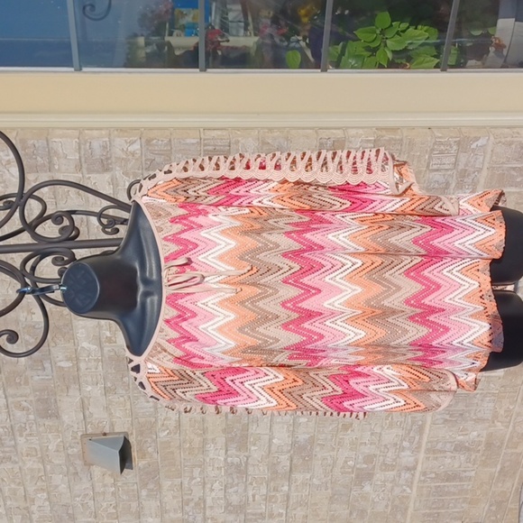 Tacerà multicolored lace top with stylish sleeves, Size: S - Picture 1 of 7